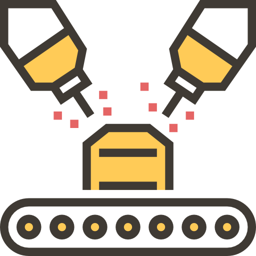 industrieroboter Meticulous Yellow shadow icon