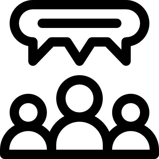 discussão Basic Rounded Lineal Ícone