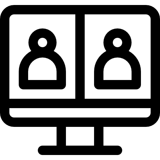화상 회의 Basic Rounded Lineal icon
