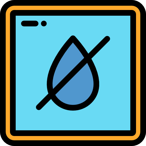 No liquids Detailed Rounded Lineal color icon