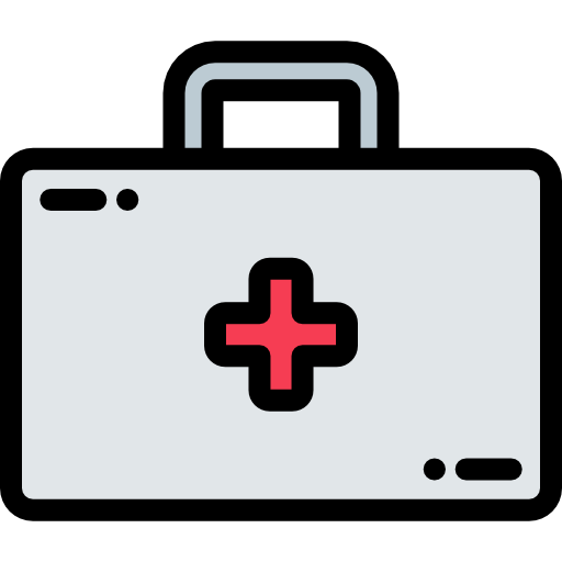 First aid kit Detailed Rounded Lineal color icon
