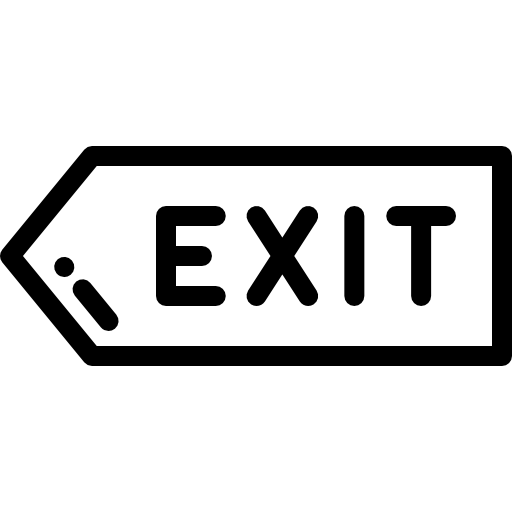 출구 Detailed Rounded Lineal icon