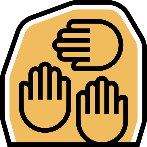 Hand Meticulous Yellow shadow icon
