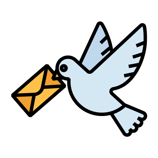 paloma mensajera Generic Outline Color icono