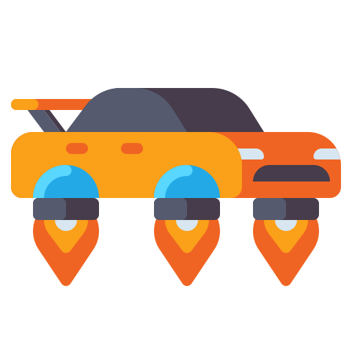 macchina volante Flaticons Flat icona