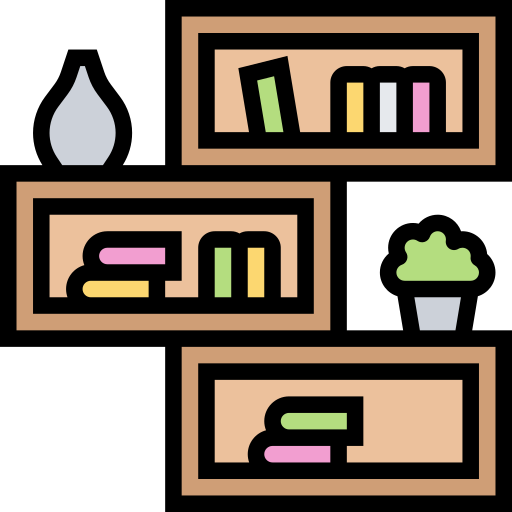 Bookshelf Meticulous Lineal Color icon