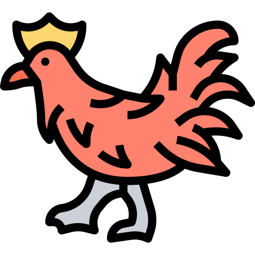 Gallic rooster Meticulous Lineal Color icon