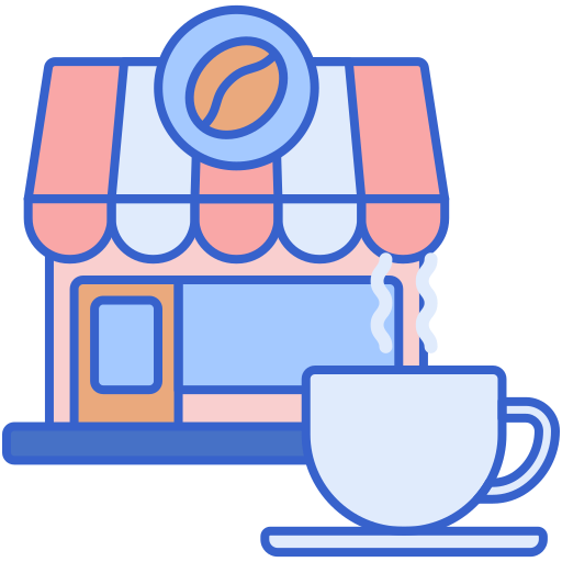 coffeeshop Flaticons Lineal Color icoon