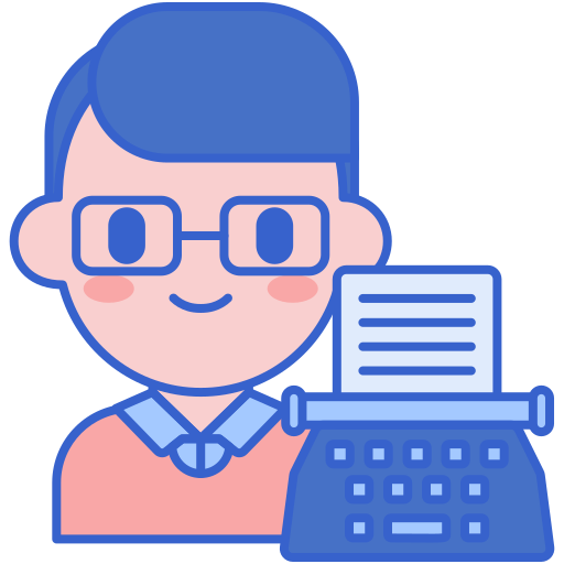 Copywriter Flaticons Lineal Color icon