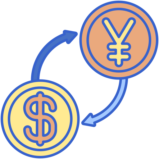 Currency exchange Flaticons Lineal Color icon