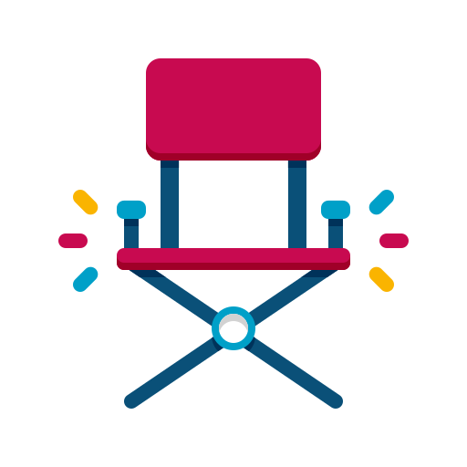 krzesło dyrektorów Flaticons Flat ikona