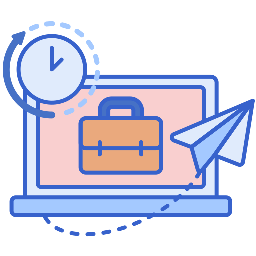 Freelance Work Flaticons Lineal Color icon