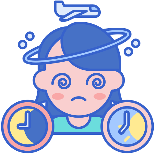 Jet lag Flaticons Lineal Color icon