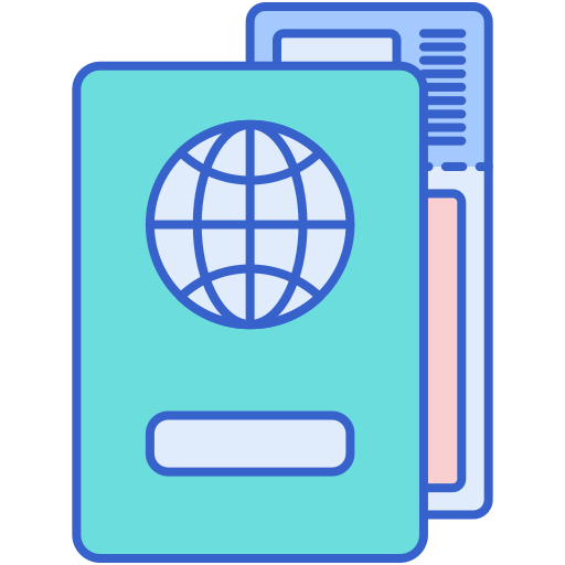 passaporto Flaticons Lineal Color icona