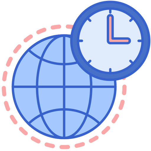 Time zone Flaticons Lineal Color icon