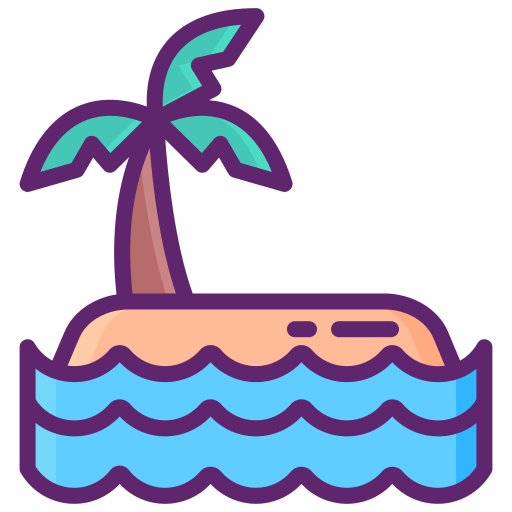 ビーチ Flaticons Lineal Color icon