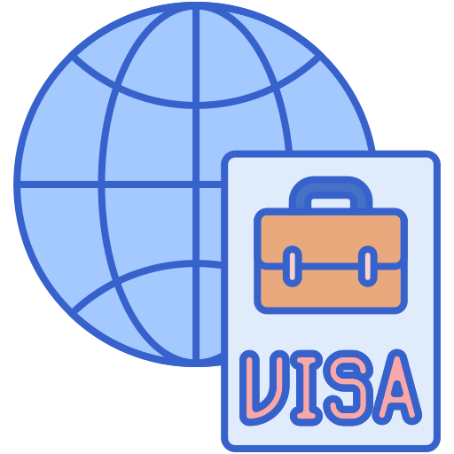 visa de trabajo Flaticons Lineal Color icono