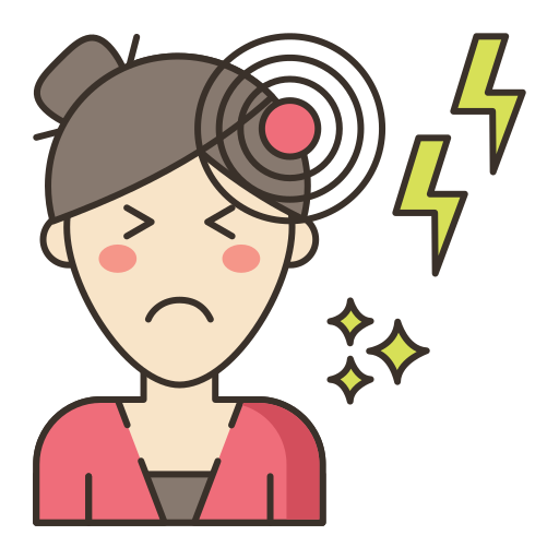 ból głowy Flaticons Lineal Color ikona