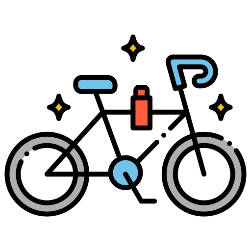 自転車 Flaticons Lineal Color icon