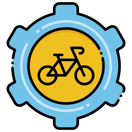 自転車 Flaticons Lineal Color icon