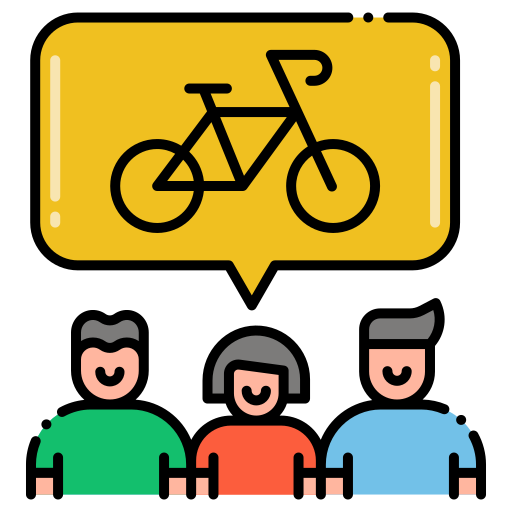 Катание на велосипеде Flaticons Lineal Color иконка