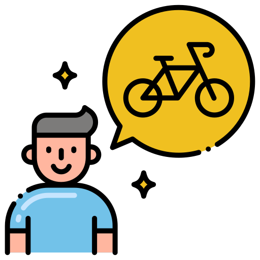 Велосипедист Flaticons Lineal Color иконка