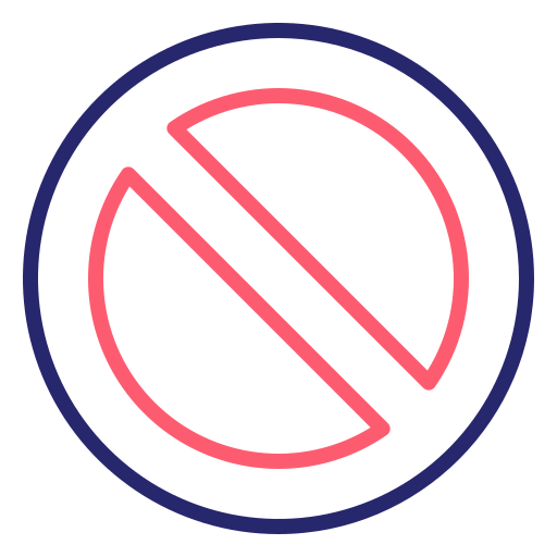 Prohibited Generic Outline Color icon