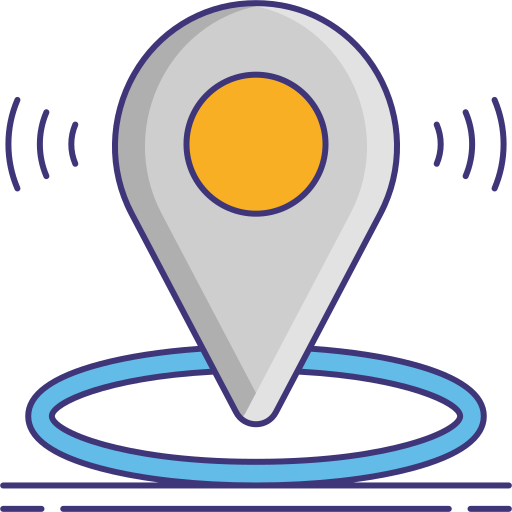 Gps Flaticons Lineal Color icon