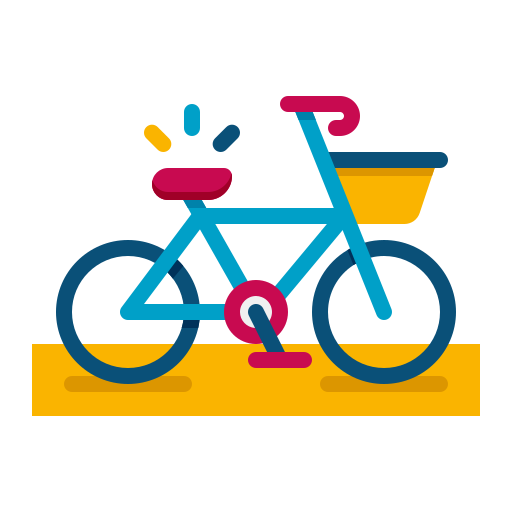 bicicletta Flaticons Flat icona