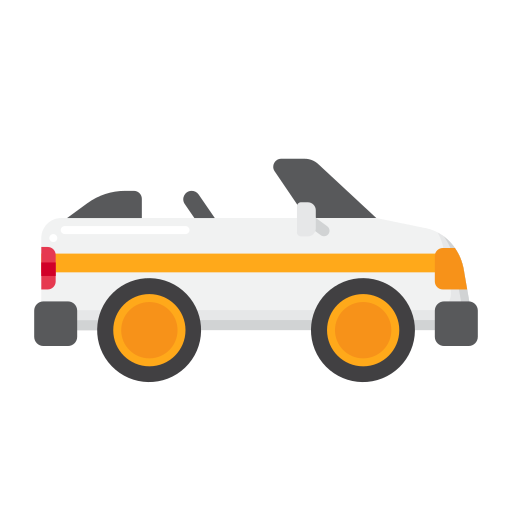 Convertible car Flaticons Flat icon