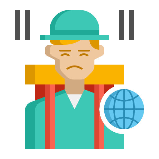 Турист Flaticons Flat иконка