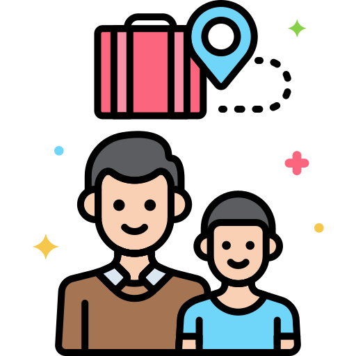 Father and son Flaticons Lineal Color icon