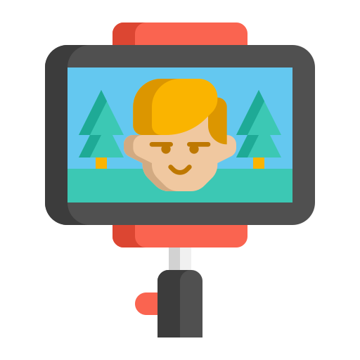 palo de selfie Flaticons Flat icono