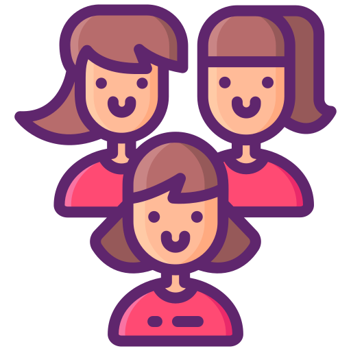 Girls Flaticons Lineal Color icon