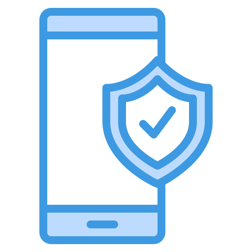 Mobile security Generic Blue icon