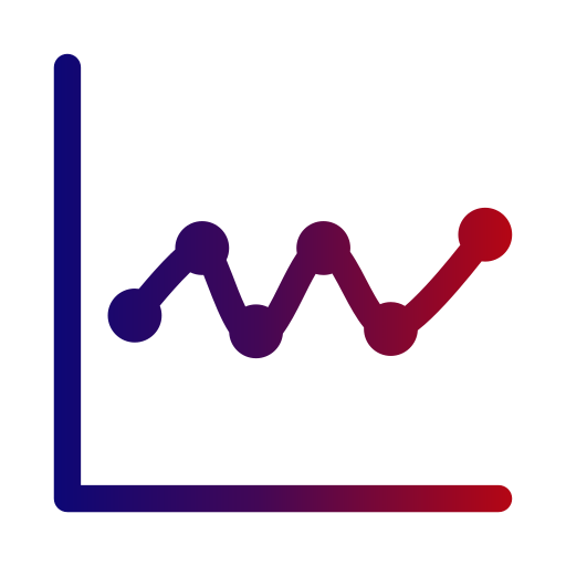 gráfico de linha Generic Gradient Ícone