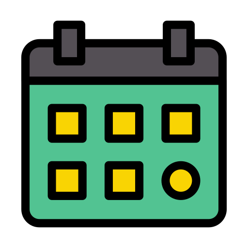 harmonogram Vector Stall Lineal Color ikona