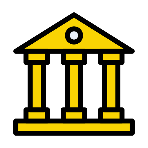 은행 Vector Stall Lineal Color icon