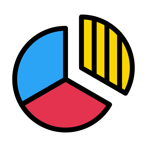 円グラフ Vector Stall Lineal Color icon
