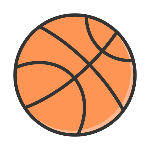 バスケットボールボール Generic Outline Color icon