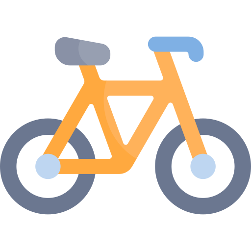 bicicleta Kawaii Flat icono