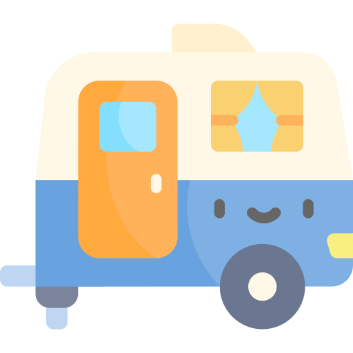 wohnwagen Kawaii Flat icon