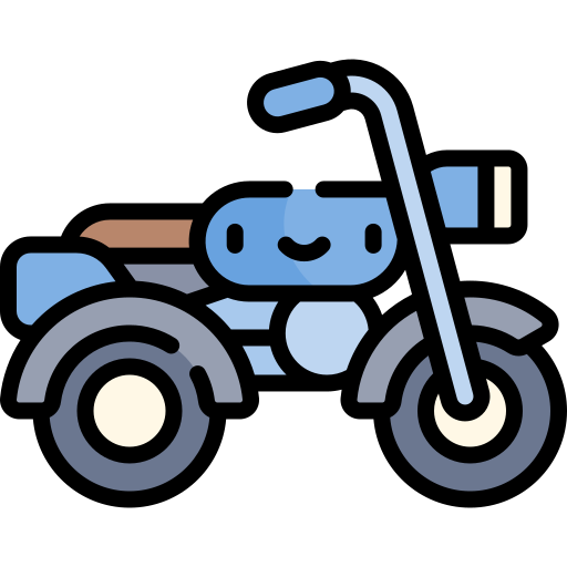 Motorcycle Kawaii Lineal color icon