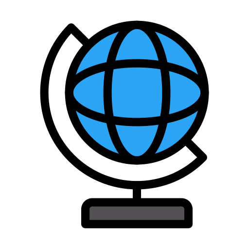 Globe Vector Stall Lineal Color icon