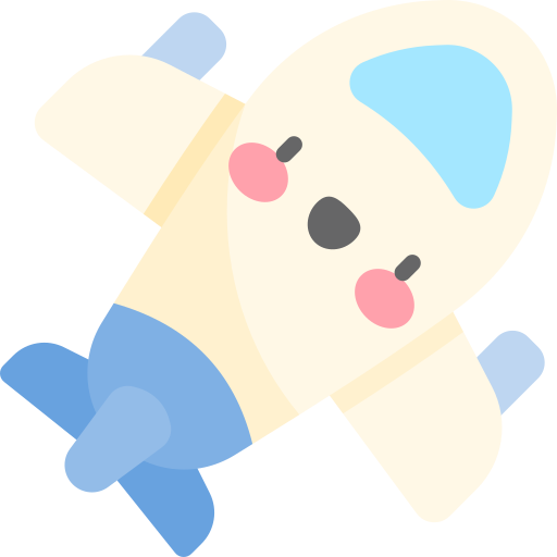 flugzeug Kawaii Flat icon