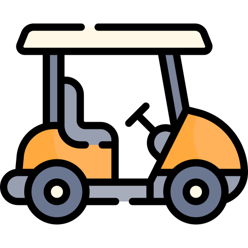 Golf cart Kawaii Lineal color icon