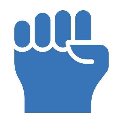 Hand up Generic Blue icon