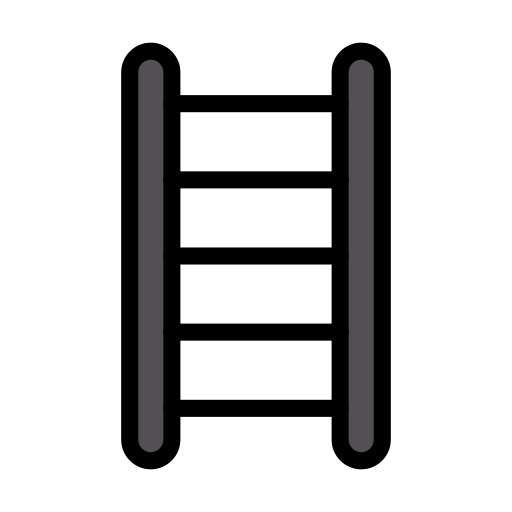 escalera Vector Stall Lineal Color icono