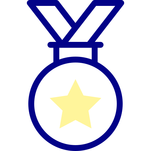 Award Detailed Mixed Lineal color icon