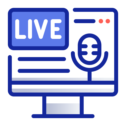 Live streaming Generic Outline Color icon